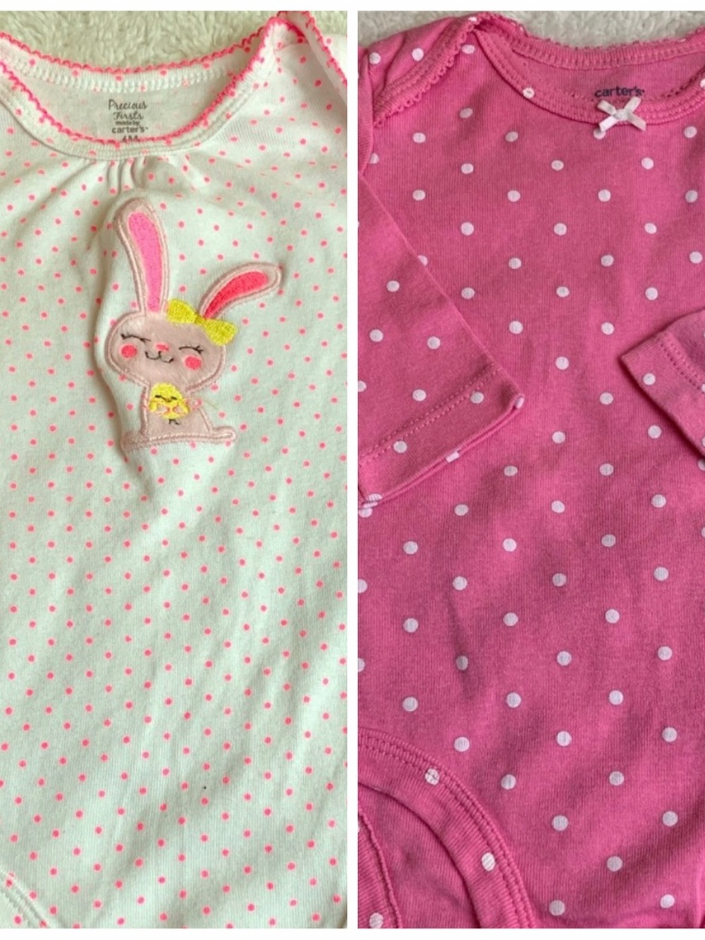 Carter’s Baby Girls One Piece Bodysuits Set of 2 Size 6 Months